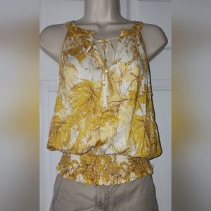 Rose+Olive Floral Top ~ Size XS